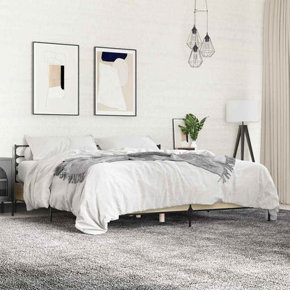 Bed Frame without Mattress Sonoma Oak 180x200 cm Super King