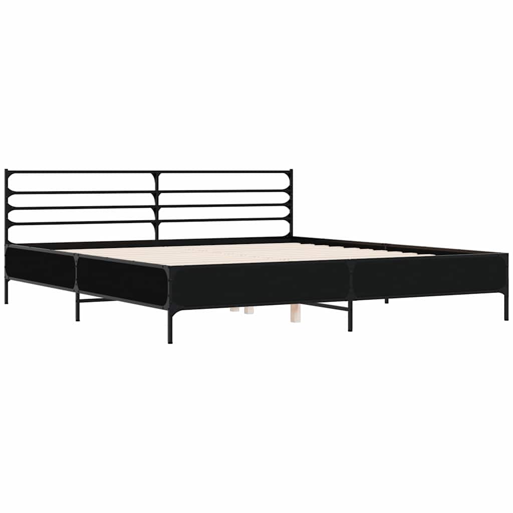 Bed Frame | Black | Engineered wood, metal, plywood | Double |  Durable