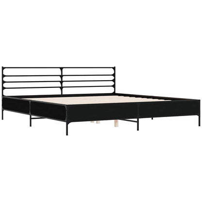 Bed Frame | Black | Engineered wood, metal, plywood | Double |  Durable