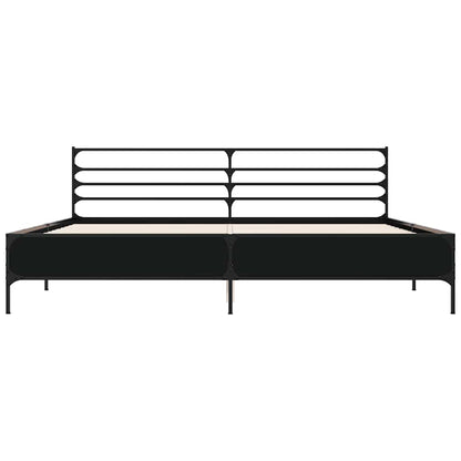 Bed Frame | Black | Engineered wood, metal, plywood | Double |  Durable