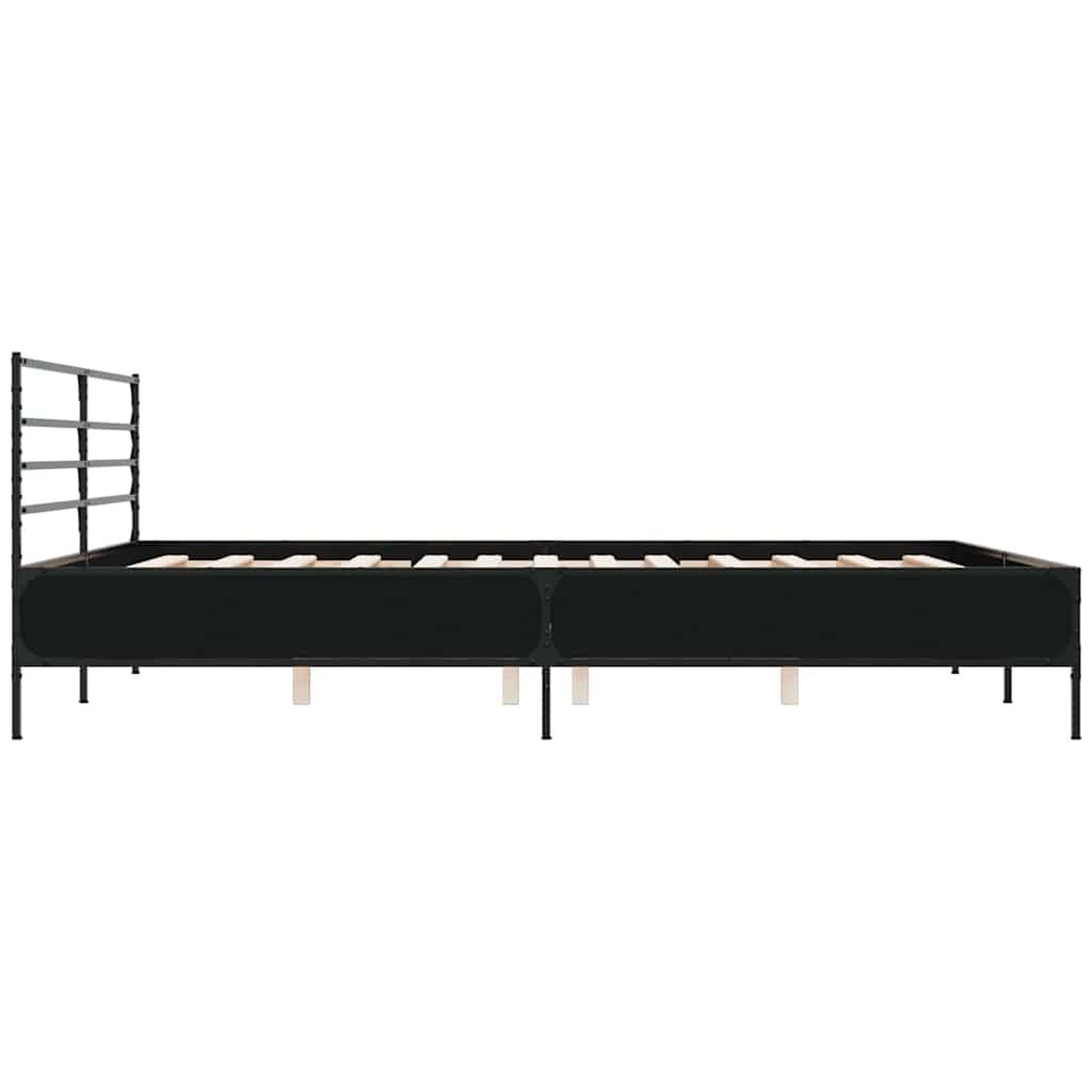 Bed Frame | Black | Engineered wood, metal, plywood | Double |  Durable