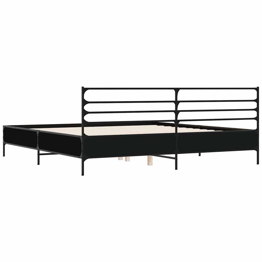 Bed Frame | Black | Engineered wood, metal, plywood | Double |  Durable