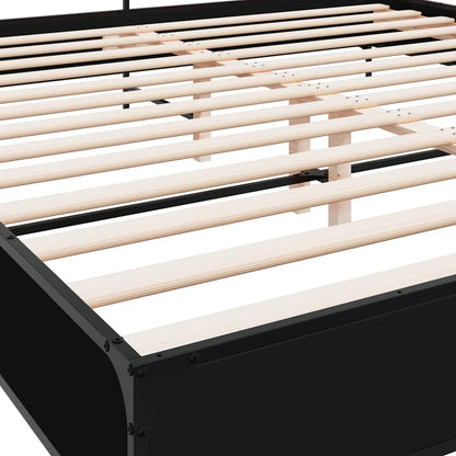 Bed Frame | Black | Engineered wood, metal, plywood | Double |  Durable
