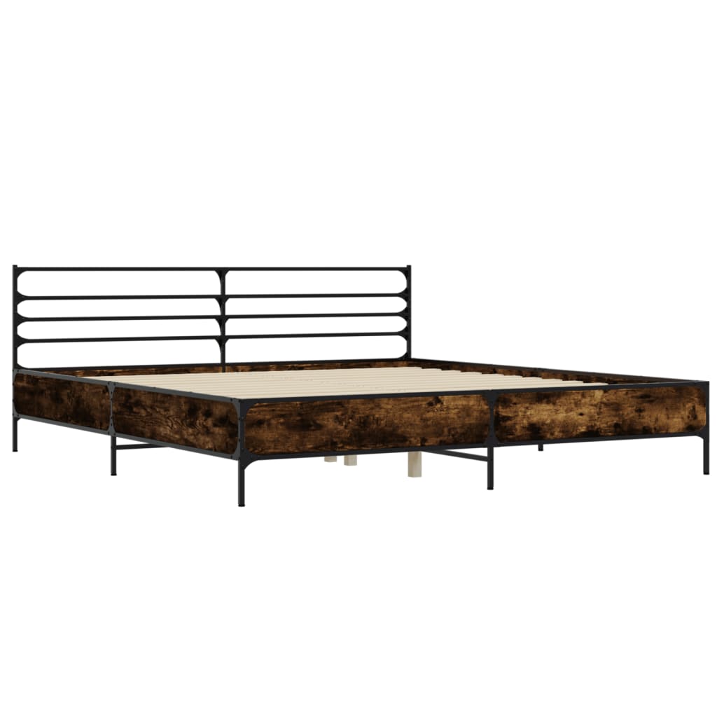 Bed Frame | Smoked Oak | Engineered Wood | Double | Bed Frame