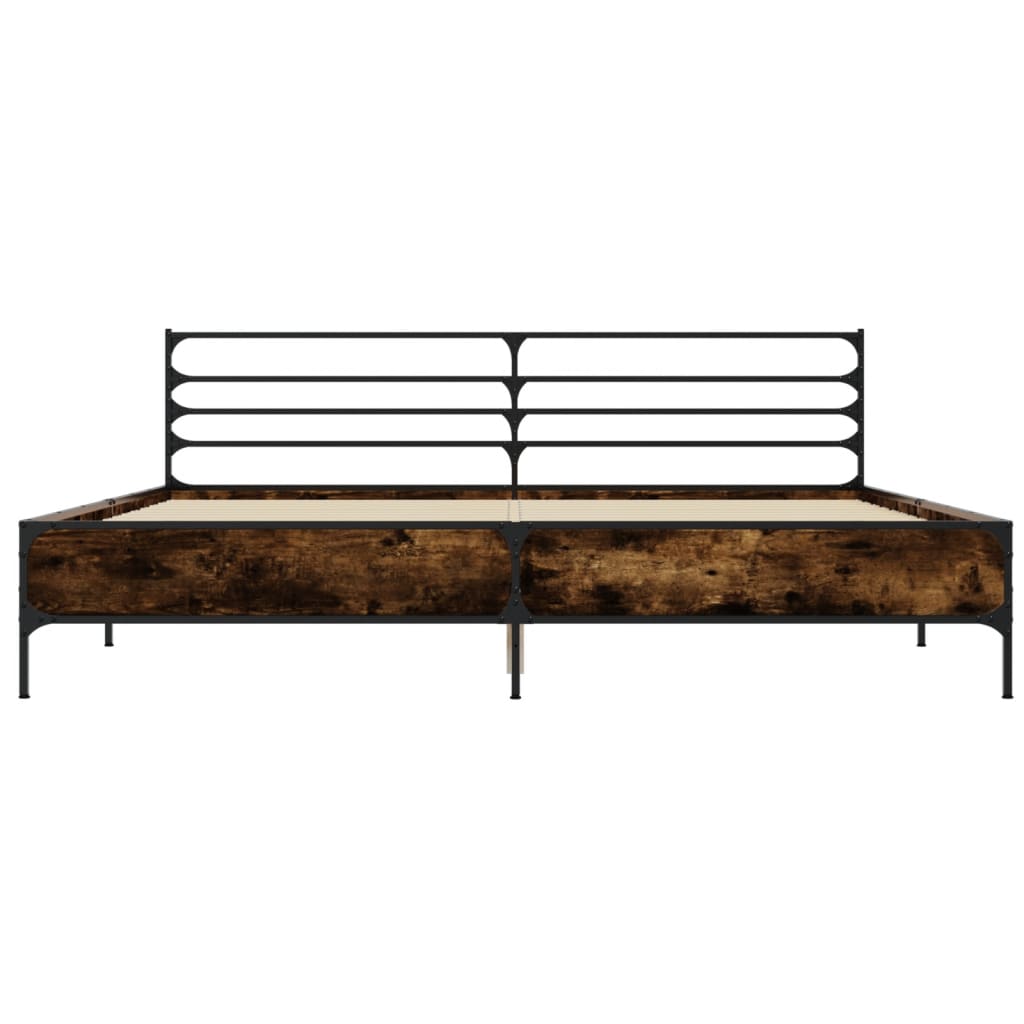 Bed Frame | Smoked Oak | Engineered Wood | Double | Bed Frame