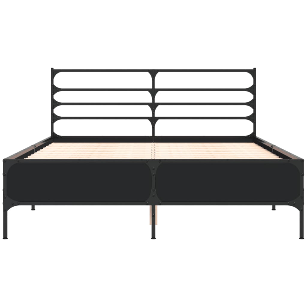 Bed Frame without Mattress Black 120x190 cm Small Double