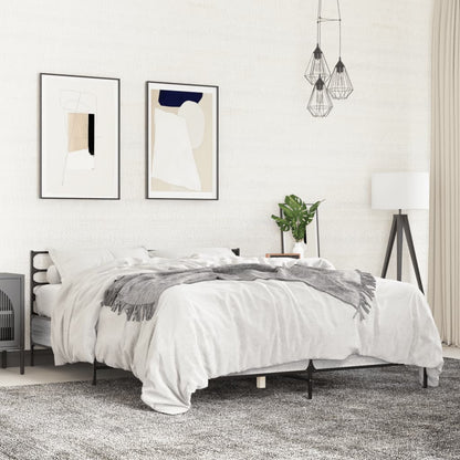 Bed Frame without Mattress Grey Sonoma 120x190 cm Small Double