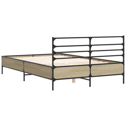 Bed Frame without Mattress Sonoma Oak 135x190 cm Double