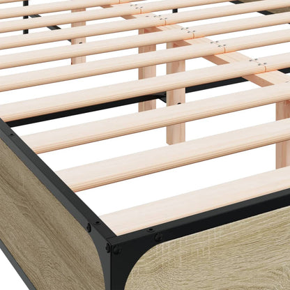 Bed Frame without Mattress Sonoma Oak 135x190 cm Double