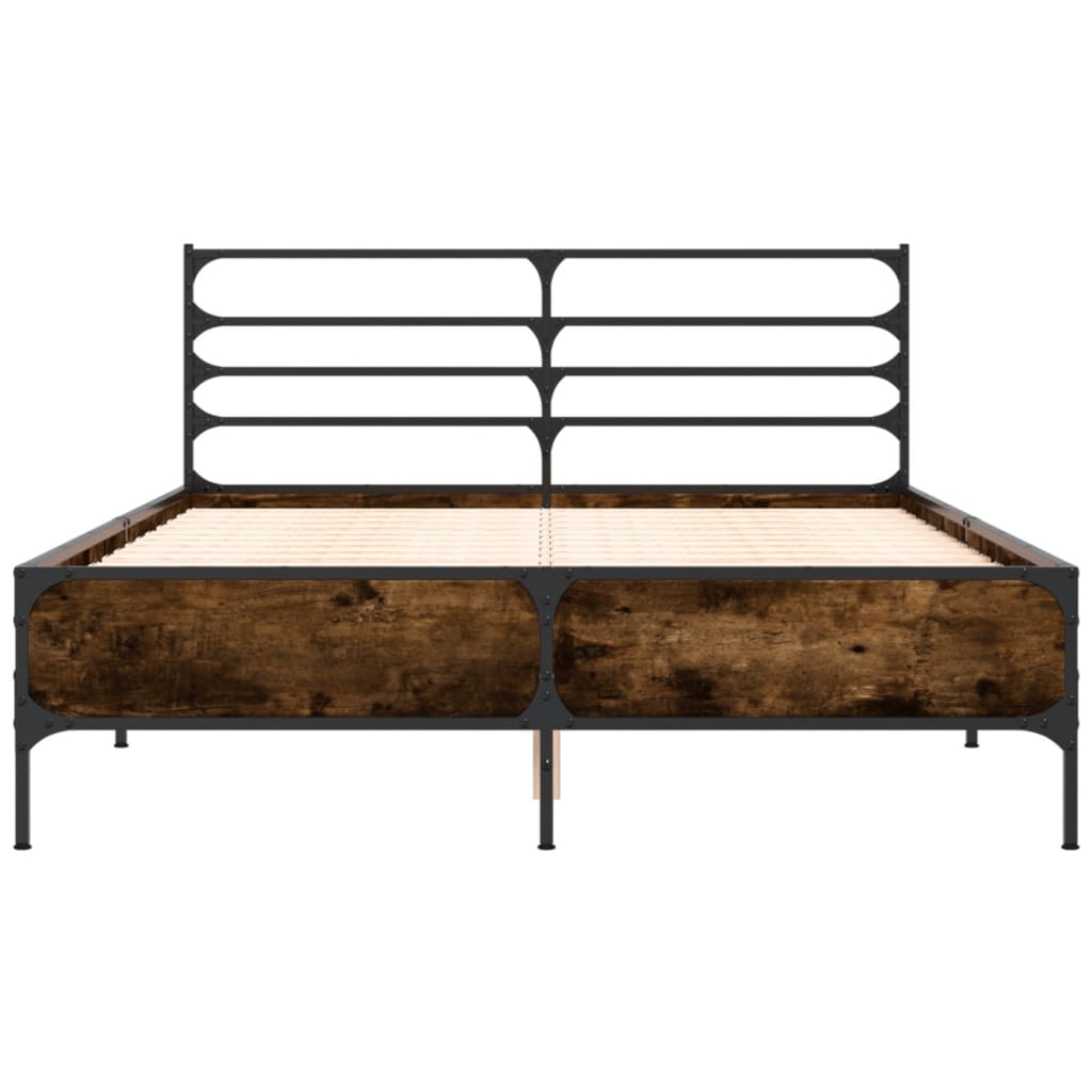 Bed Frame | Smoked Oak | Engineered wood, Metal | 140 x 190 cm