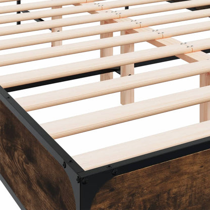 Bed Frame | Smoked Oak | Engineered wood, Metal | 140 x 190 cm