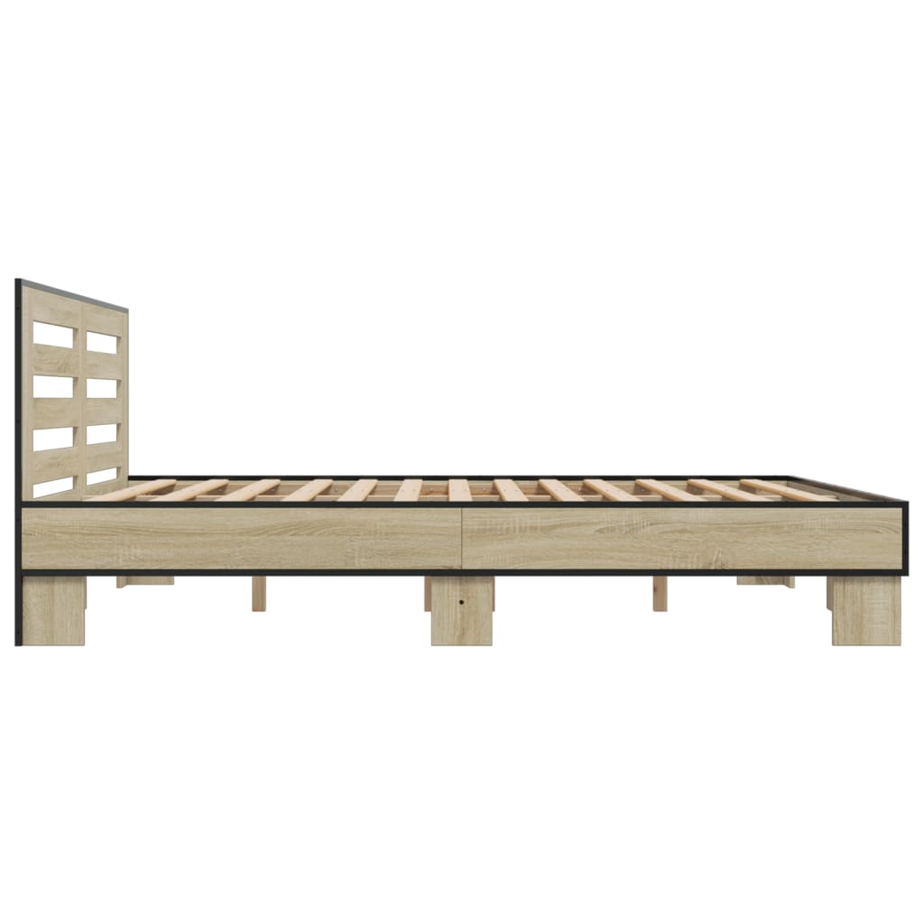 Bed Frame | Sonoma Oak | Engineered wood, metal | Double | Durable