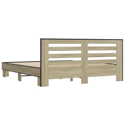 Bed Frame | Sonoma Oak | Engineered wood, metal | Double | Durable