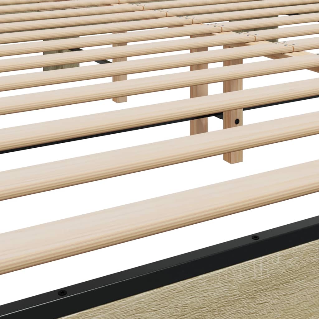 Bed Frame | Sonoma Oak | Engineered wood, metal | Double | Durable