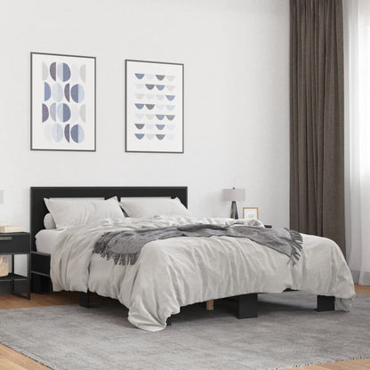 Bed Frame without Mattress Black 140x200 cm