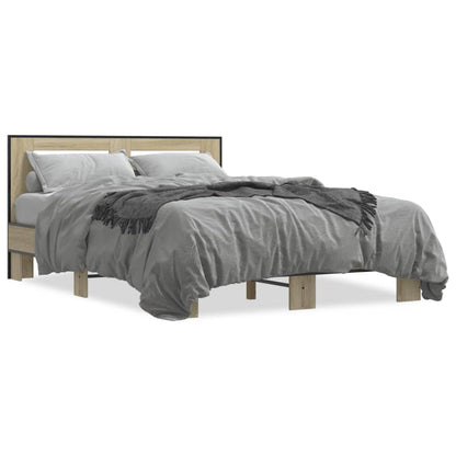 Bed Frame | Sonoma oak | Engineered wood, metal, plywood | Double