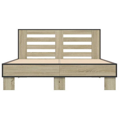 Bed Frame | Sonoma oak | Engineered wood, metal, plywood | Double