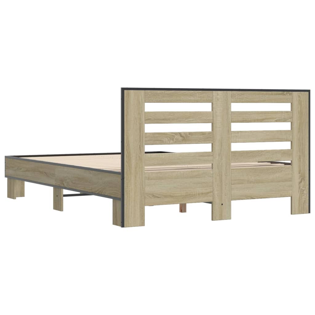 Bed Frame | Sonoma oak | Engineered wood, metal, plywood | Double