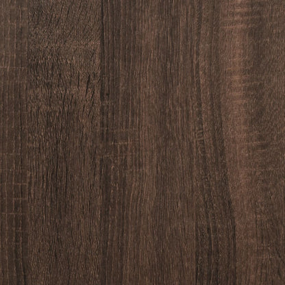 Bed Frame | Brown Oak | Engineered wood, Metal | Double | Modern