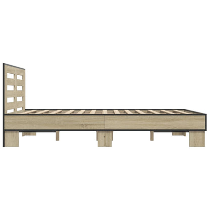 Bed Frame | Sonoma Oak | Engineered wood, metal | Double | Durable