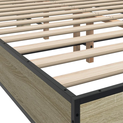 Bed Frame | Sonoma Oak | Engineered wood, metal | Double | Durable