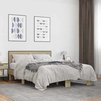 Bed Frame | Sonoma Oak | Engineered wood, metal | Double | Durable