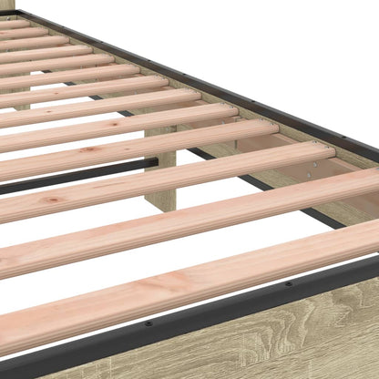Bed Frame without Mattress Sonoma Oak 200x200 cm
