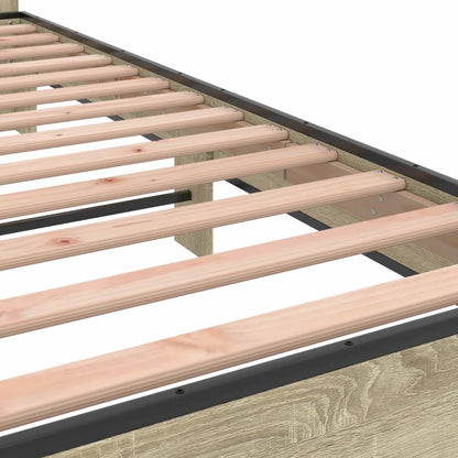 Bed Frame without Mattress Sonoma Oak 150x200 cm King Size