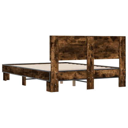 Bed Frame | Smoked Oak | Engineered wood, metal, plywood