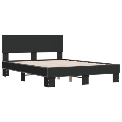 Bed Frame | Black | Engineered wood, Metal | Double | Durable | Bed Frame