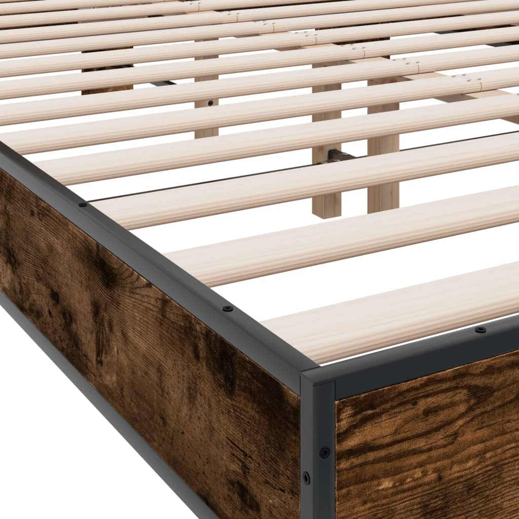 Bed Frame | Smoked Oak | Engineered wood, metal | Small Double | Durable