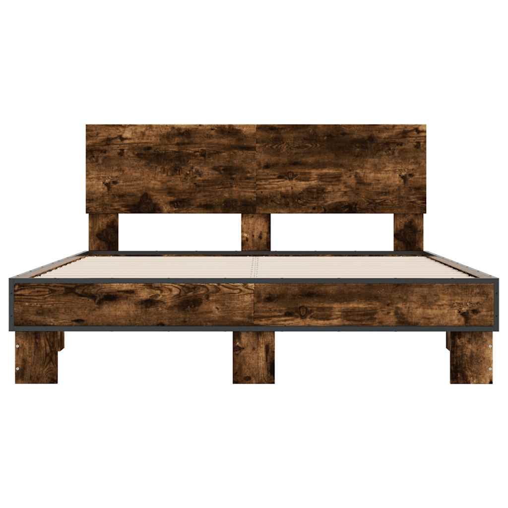 Bed Frame | Smoked Oak | Engineered wood | Double |  Durable  | Bed Frame