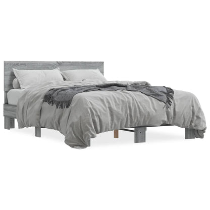 Bed Frame | Grey Sonoma | Engineered Wood | Double |  Durable