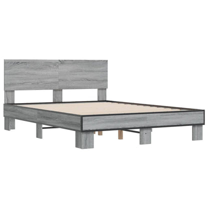 Bed Frame | Grey Sonoma | Engineered Wood | Double |  Durable