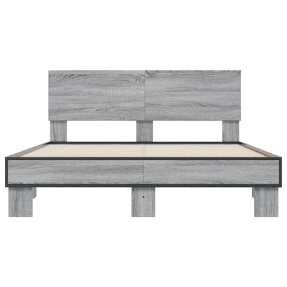 Bed Frame | Grey Sonoma | Engineered Wood | Double |  Durable
