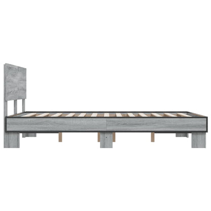 Bed Frame | Grey Sonoma | Engineered Wood | Double |  Durable