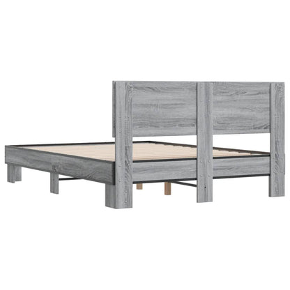 Bed Frame | Grey Sonoma | Engineered Wood | Double |  Durable