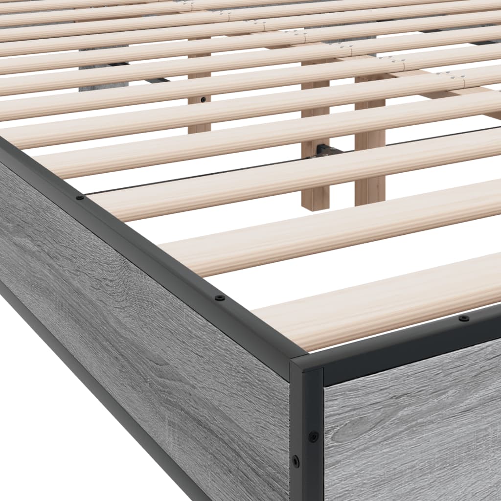 Bed Frame | Grey Sonoma | Engineered Wood | Double |  Durable