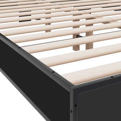 Bed Frame | Black | Engineered wood and metal | Double |  Durable