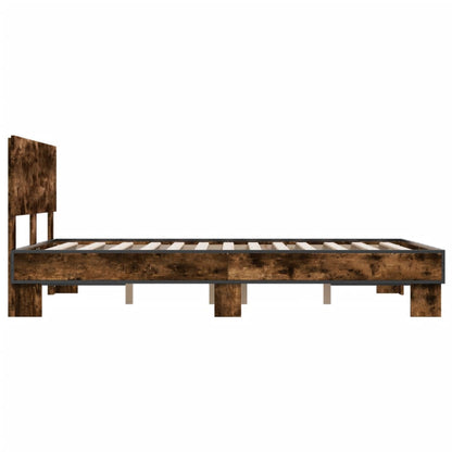 Bed Frame | Smoked Oak | Engineered Wood | Double Size | Modern