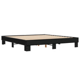 Bed Frame Black 180x200 cm Super King Engineered Wood and Metal