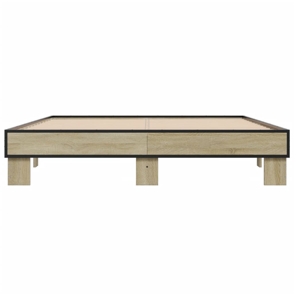 Bed Frame without Mattress Sonoma Oak 150x200 cm King Size
