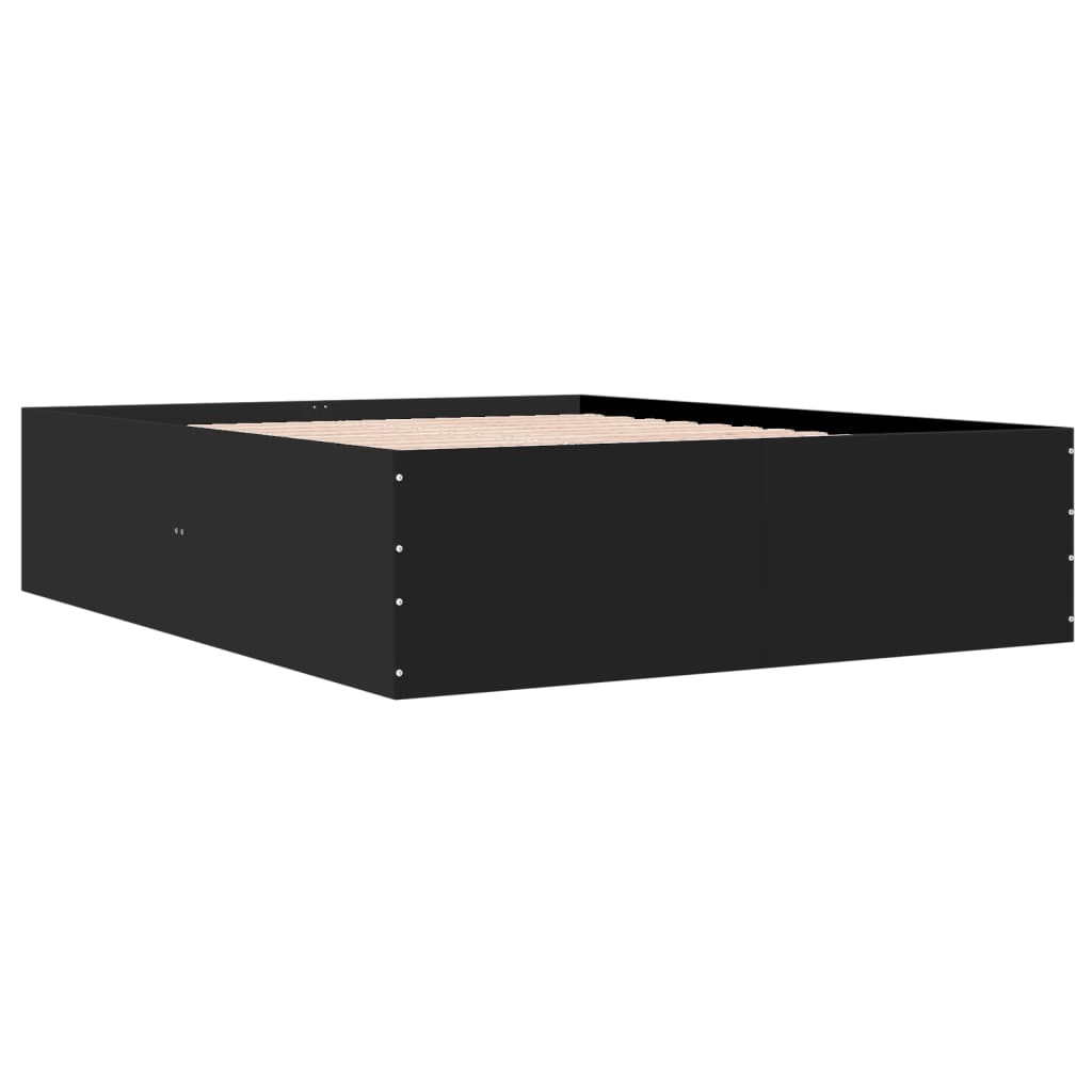 Bed Frame without Mattress Black 160x200 cm