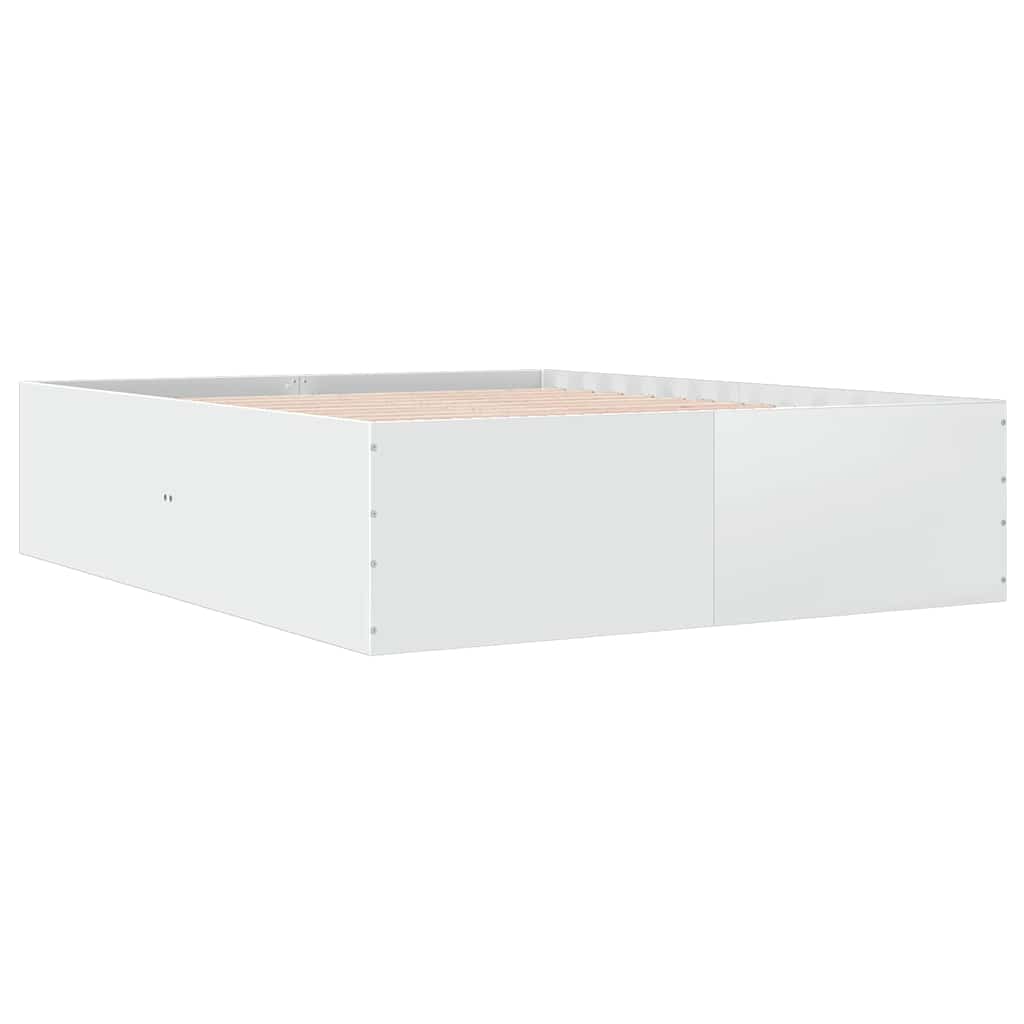 Bed Frame without Mattress White 150x200 cm