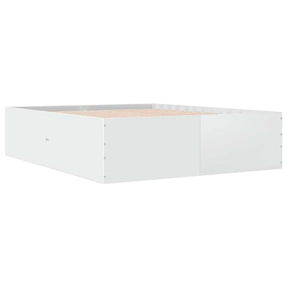 Bed Frame without Mattress White 150x200 cm