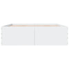 Bed Frame without Mattress White 150x200 cm King Size