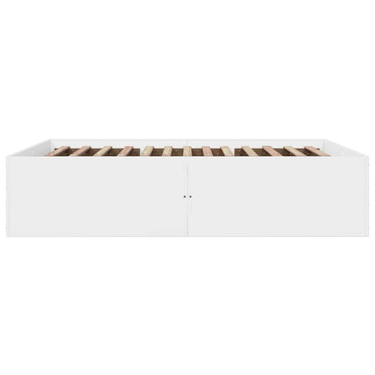Bed Frame without Mattress White 150x200 cm