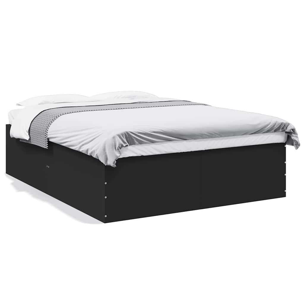 Bed Frame without Mattress Black 150x200 cm