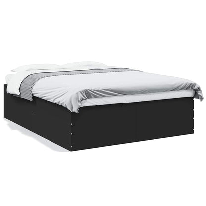 Bed Frame without Mattress Black 150x200 cm