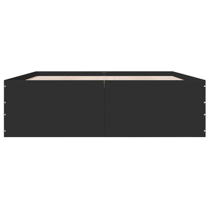Bed Frame without Mattress Black 150x200 cm
